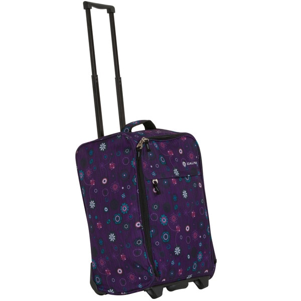 Calpak 'Zorro' Purple Floral 20inch Washable Rolling Carryon Bag