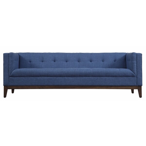 Shop Gavin  Blue Linen Sofa  Free Shipping Today 