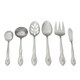 preview thumbnail 4 of 3, RiverRidge 46-piece Monogrammed Rose Pattern Flatware