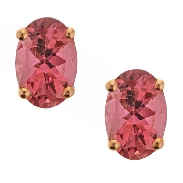 Anika And August 14k Rose Gold Pink Tourmaline Stud Earrings Anika And August 14k Rose Gold Pink Tourmaline Stud Earrings