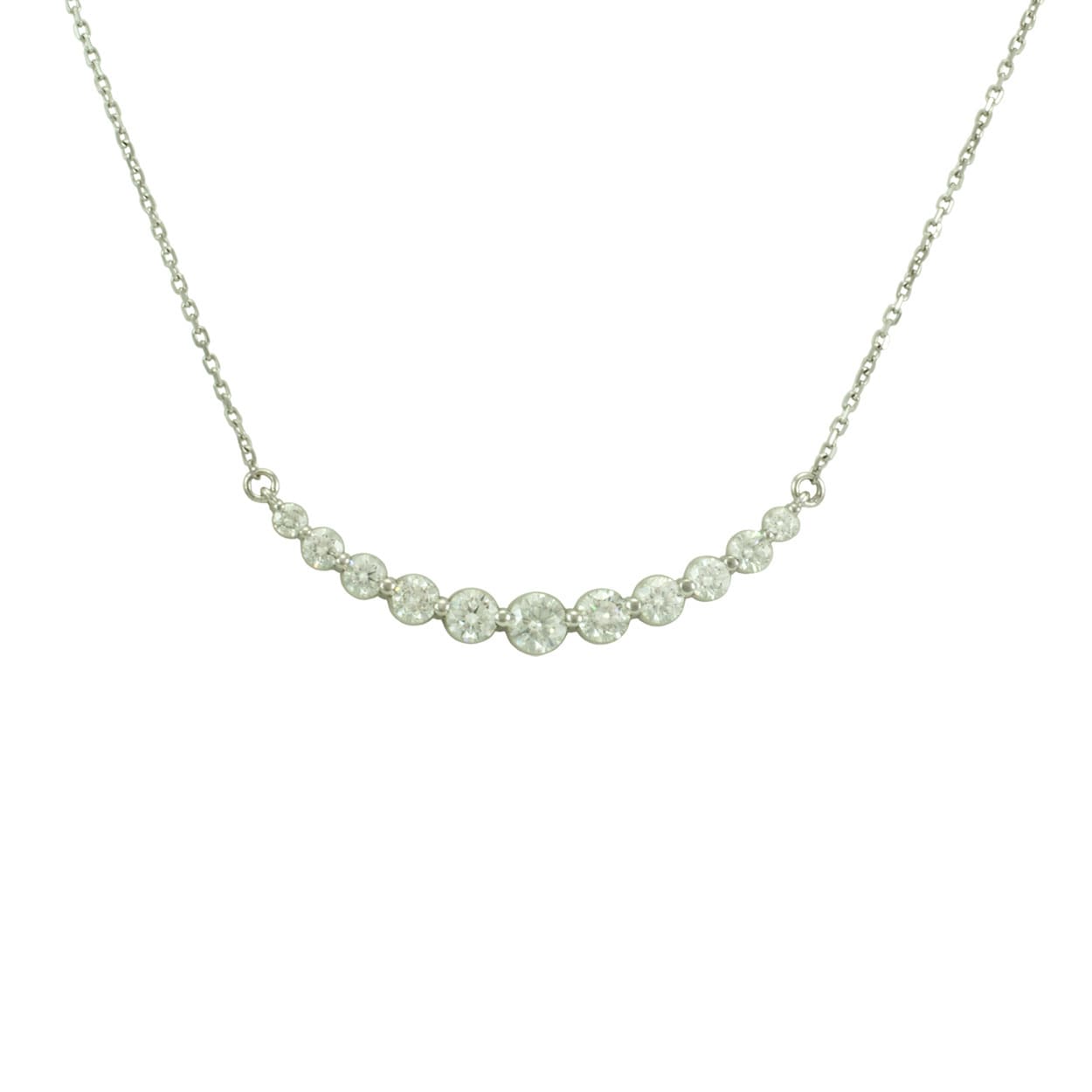 1 carat diamond bar necklace