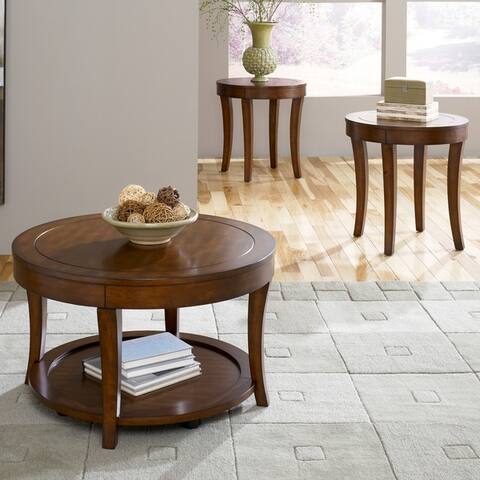Casual Living Mahogany Stain Occasional Tables (Set of 3)