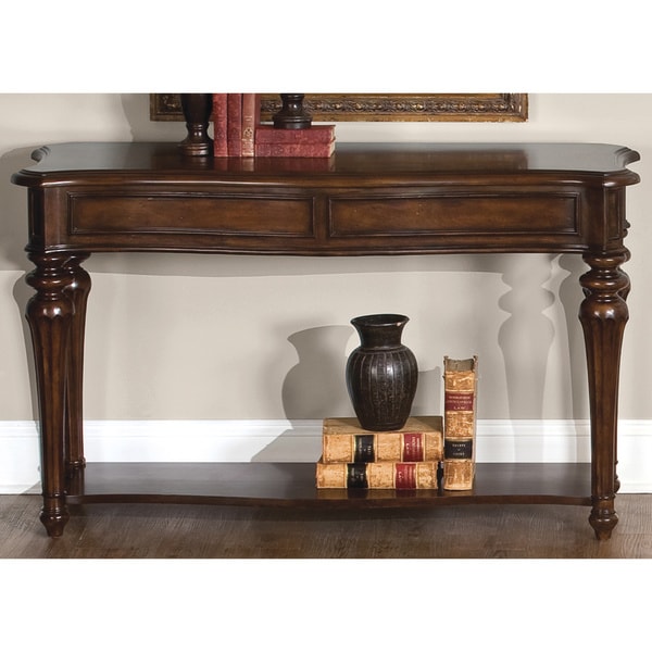 Liberty Cherry and Walnut Burl Sofa Table   16597917  