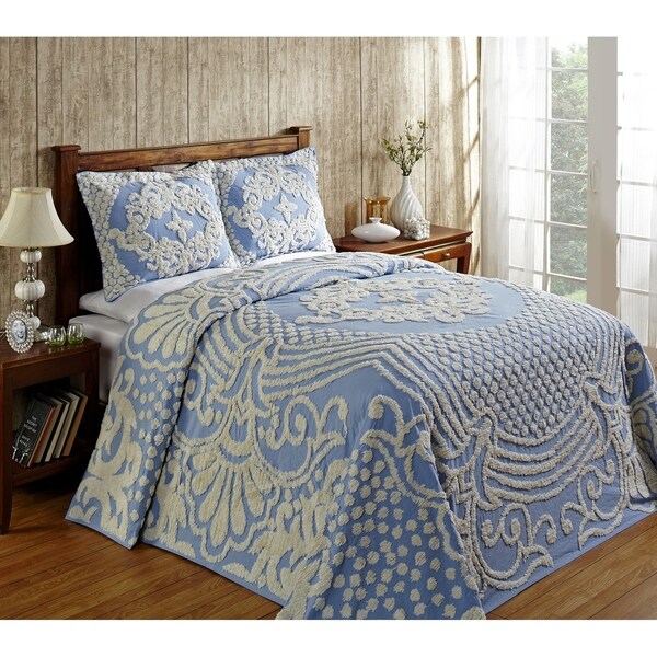 Better Trends Florence Bedspread or Sham All Cotton Tufted Chenille
