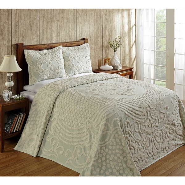 Shop Florence Soft Cotton Chenille Bedspread by Better Trends On Sale Free Shipping On