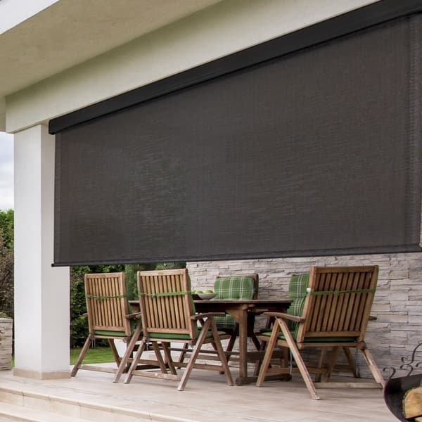 Premium Cordless Outdoor Sun Shade With Aluminum Valance On Premium Cordless Outdoor Sun Shade