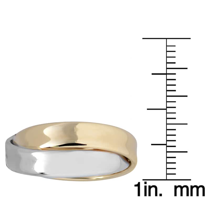Fremada 10k Two-tone Gold High Polish Rolling Ring