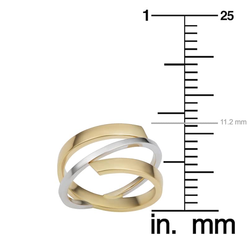 10k Two-tone Gold High Polish Ring