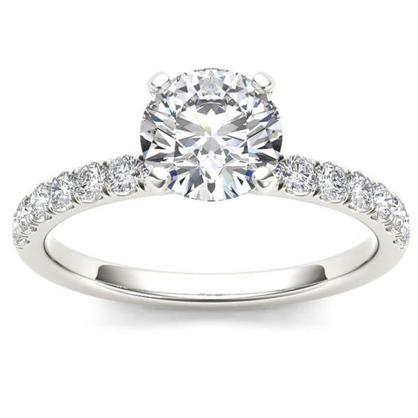 De Couer 14k White Gold 3/4ct TDW Diamond Classic Engagement Ring (H I