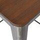 I Love Living Bistro Wood Seat Gunmetal Finish Counter Stools (Set of 2) - Thumbnail 3