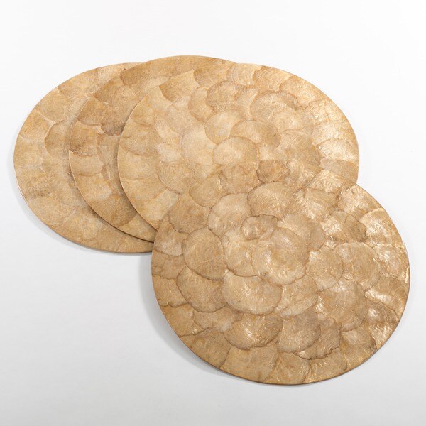 Shop Capiz Design Placemat (Set of 4) Free Shipping Today Overstock