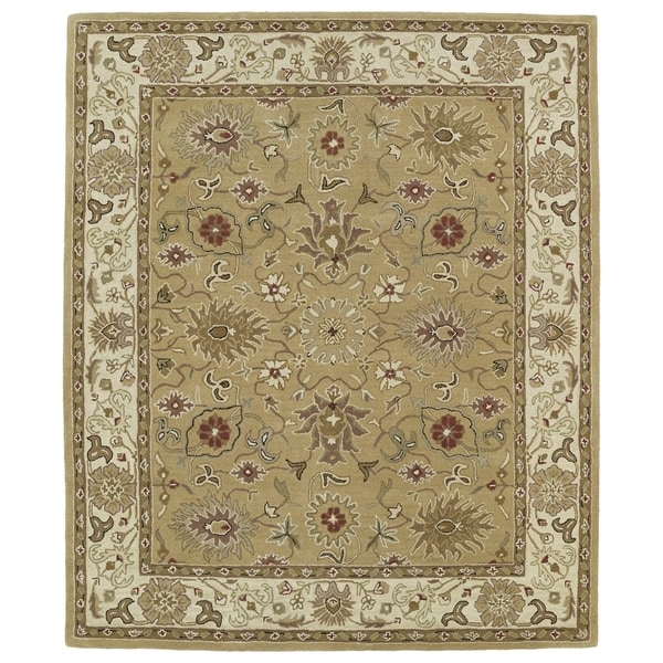 Hand-tufted Anabelle Camel Kashan Wool Rug (5' x 7'9) - 5' x 7'9"
