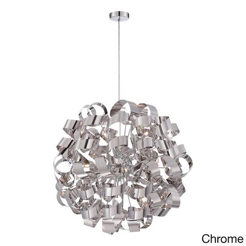 Strick & Bolton Maillol 12-light Curled Steel Pendant