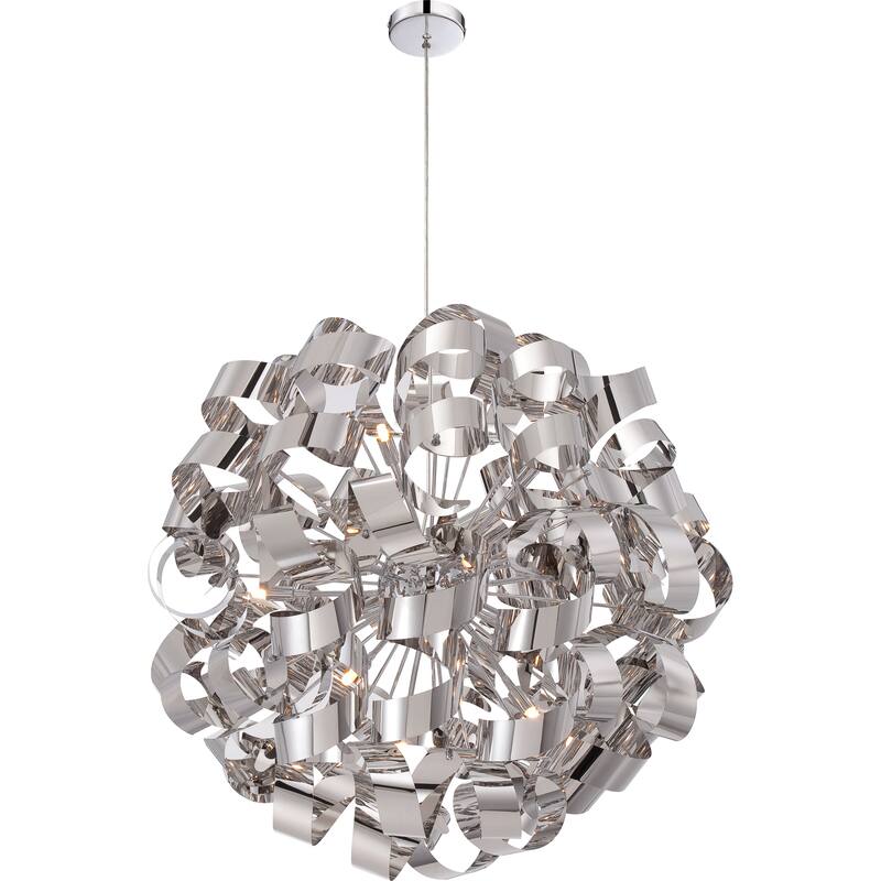 Strick & Bolton Maillol 12-light Curled Steel Pendant