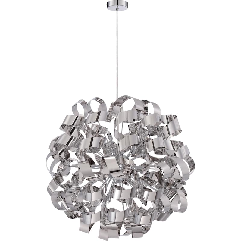 Strick & Bolton Maillol 12-light Curled Steel Pendant