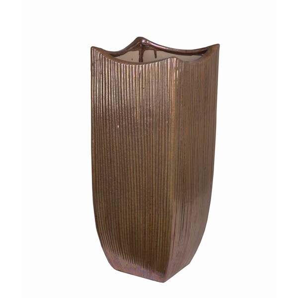 Large Copper Ceramic Vase