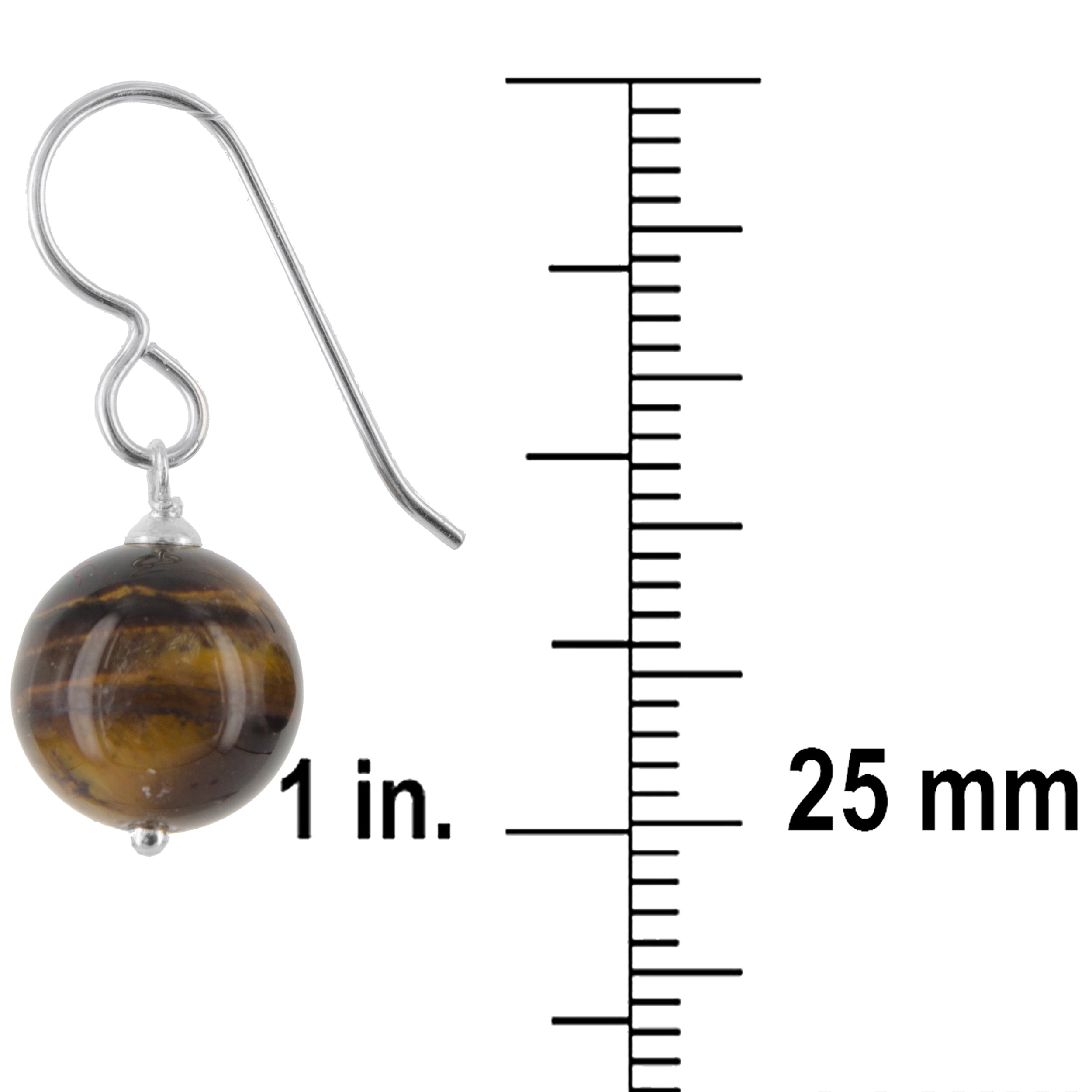 Details about   Sterling Silver Natural TIGER'S EYE Gemstone Long Dangle Earrings...Handmade USA