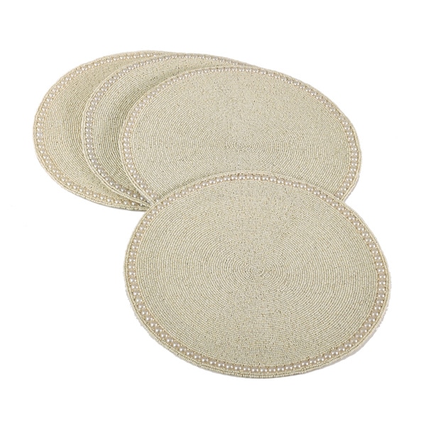 Shop Glass Beaded Placemat (set of 4) On Sale Free Shipping Today
