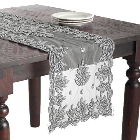 Hand Beaded Design Runner