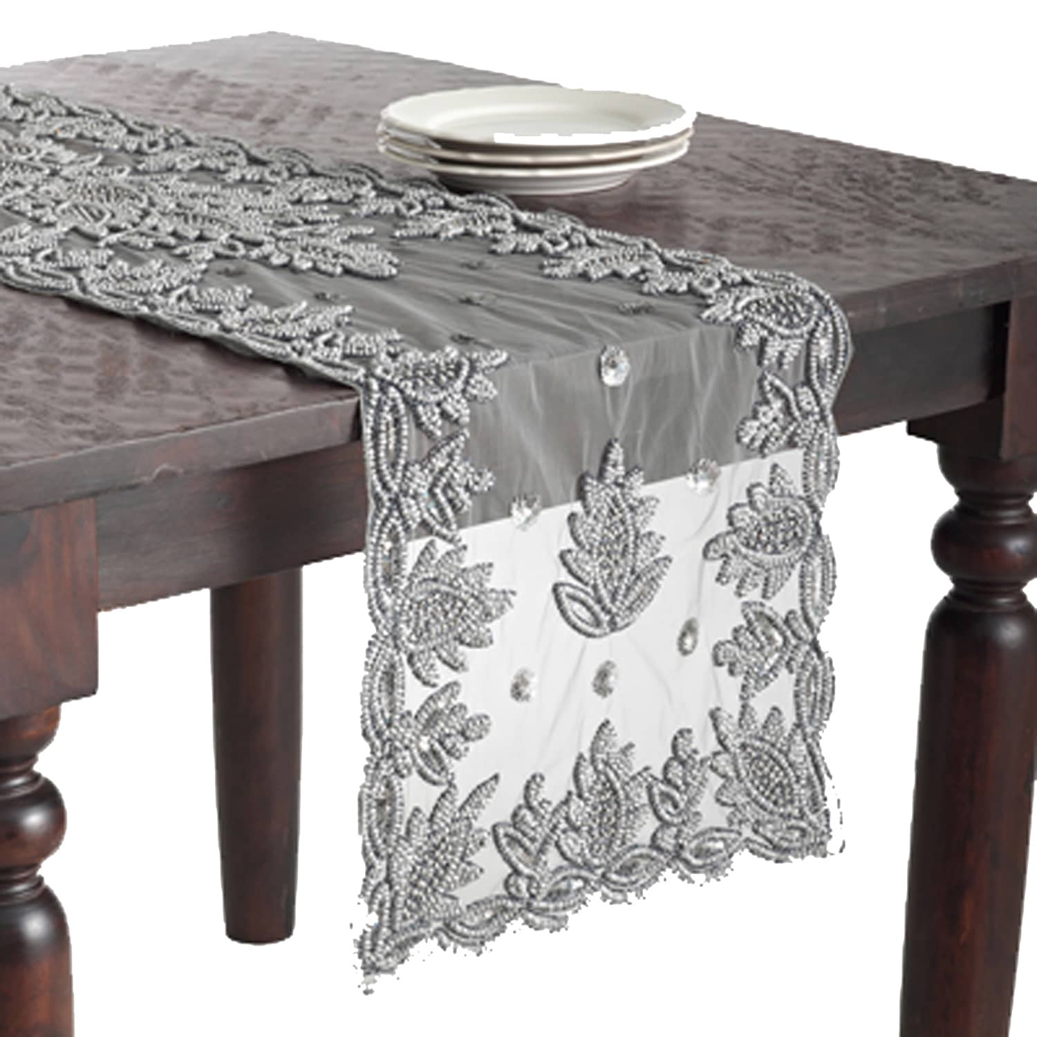 Hand Beaded Design Runner
