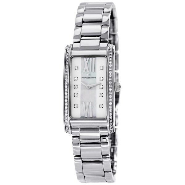 Shop Maurice Lacroix Women's 'Fiaba' Mother of Pearl Diamond Dial ...
