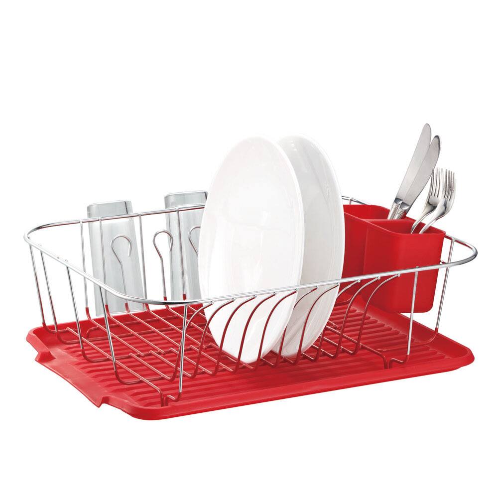 Large Metal Wire Dish Rack with Drain Board