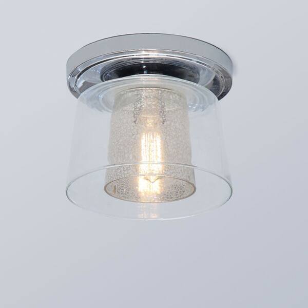 Shop Double Mercury Glass 1 Light Flush Mount Free