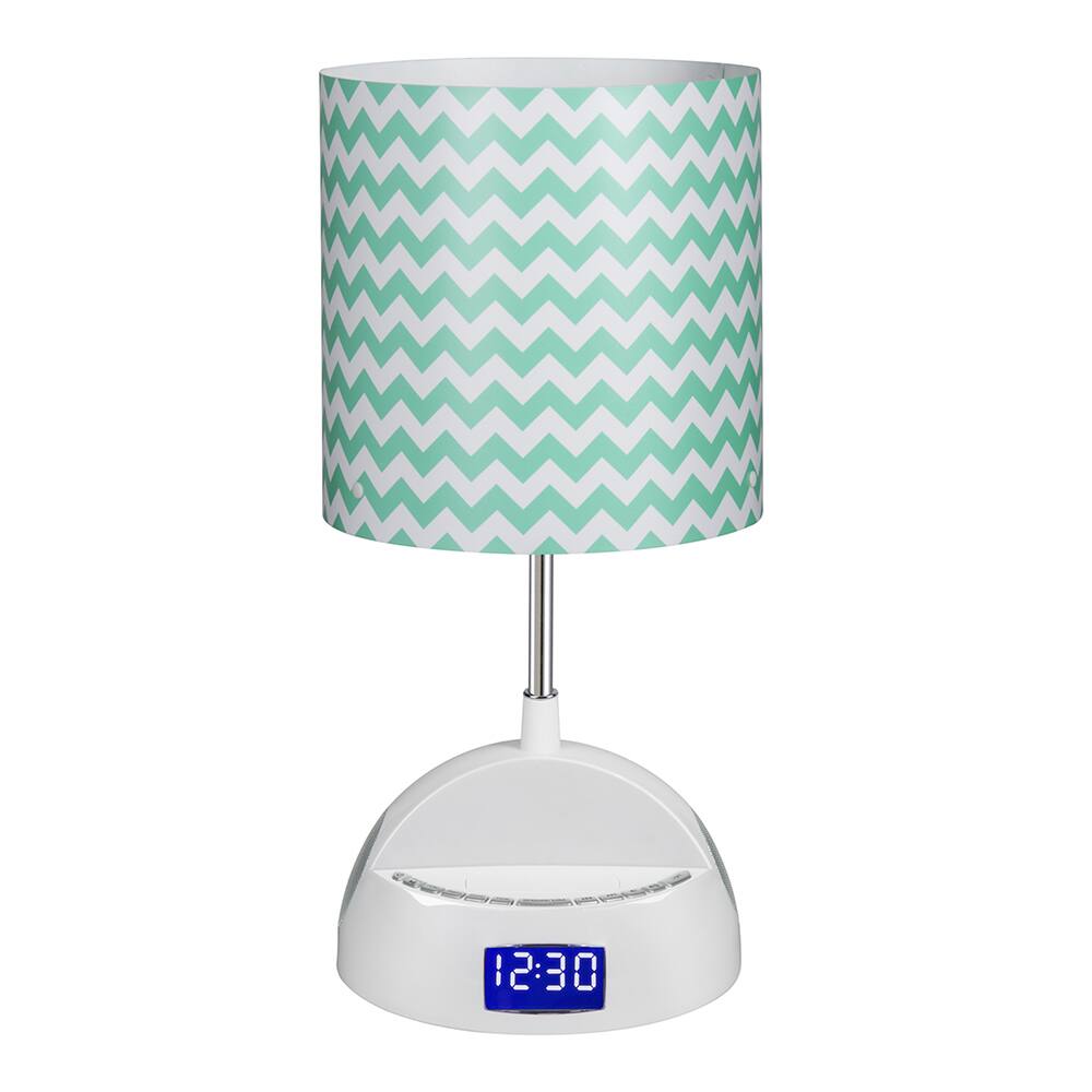 LighTunes Bluetooth Speaker Lamp with Alarm Clock/ FM Radio/ USB Charging Port