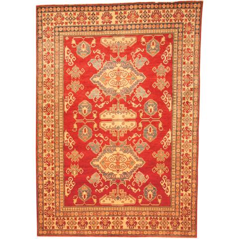 Handmade One-of-a-Kind Kazak Wool Rug (Afghanistan) - 7'3 x 10'4