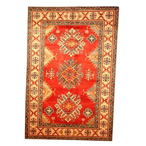 Handmade One-of-a-Kind Kazak Wool Rug (Afghanistan) - 6'9 x 10'1