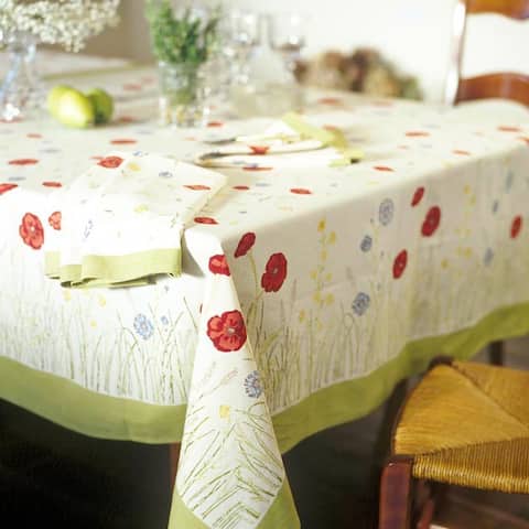 Springfields Multicolored Round Cotton Tablecloth