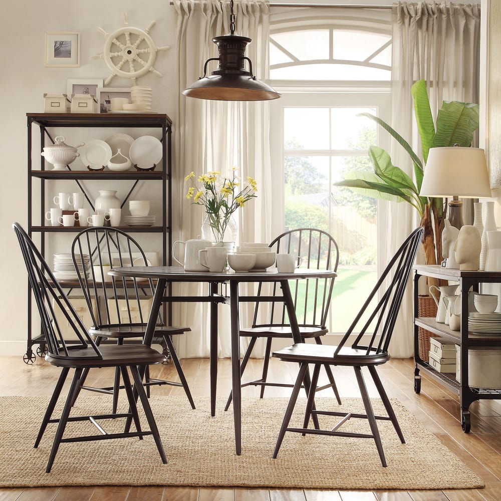 Belita 5-piece Mid-century Two-tone Modern Wood Dining Set iNSPIRE Q Modern