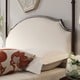 preview thumbnail 4 of 8, Andover Cream Linen Canopy Poster Bed by iNSPIRE Q Classic