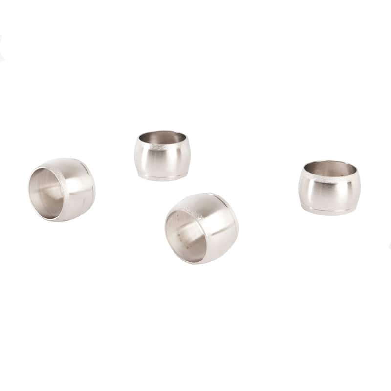 Rounded Silver Napkin Rings (Set of 4)