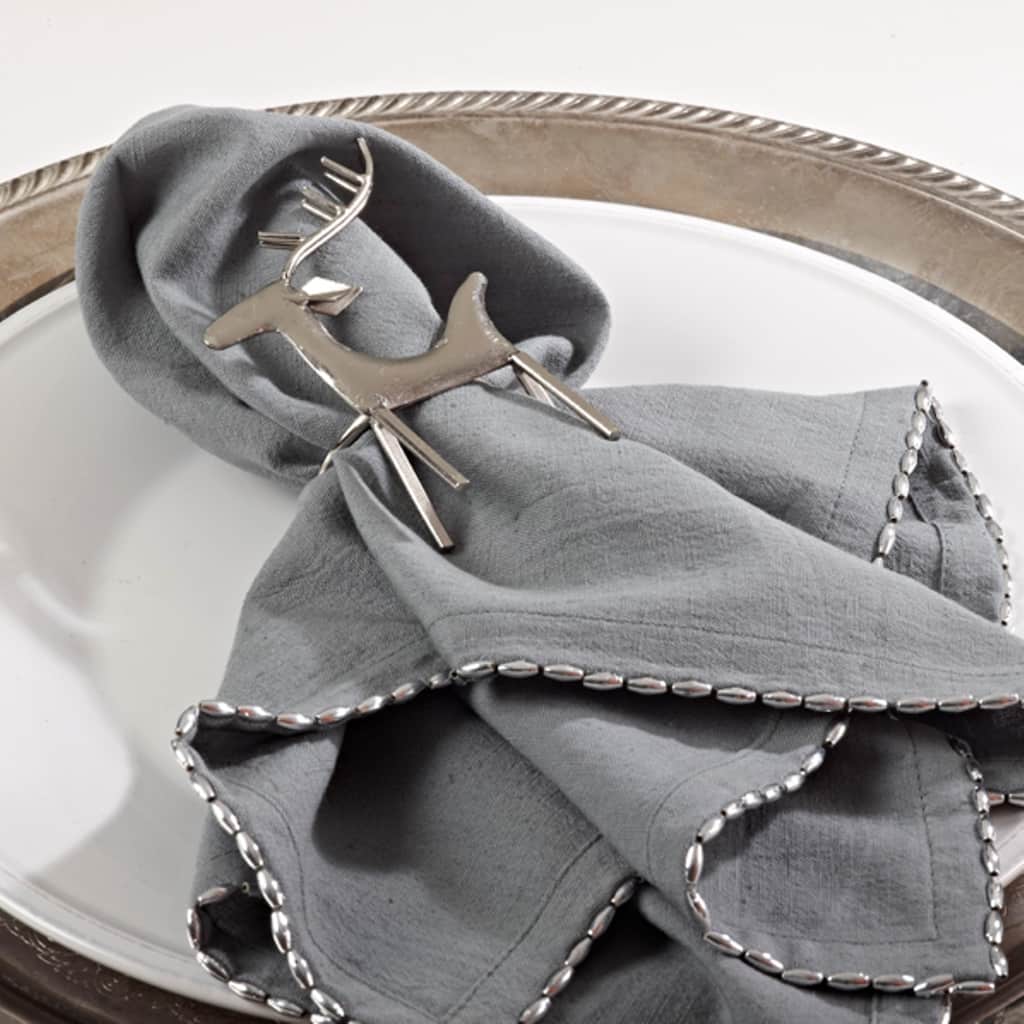 Modern Reindeer Design Napkin Ring (Set of 4)