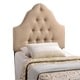 preview thumbnail 2 of 12, Sovereign Tufted Fabric Twin Headboard Beige