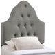 preview thumbnail 6 of 12, Sovereign Tufted Fabric Twin Headboard Grey