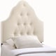 preview thumbnail 11 of 12, Sovereign Tufted Fabric Twin Headboard Ivory