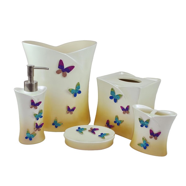 Shop Sherry Kline In Flight Butterflies 5-piece Bath ...