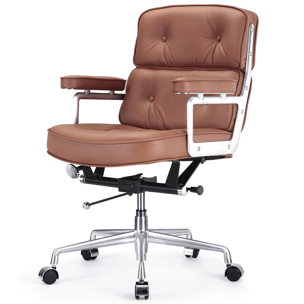 Cinque Brown Italian Leather Office Chair