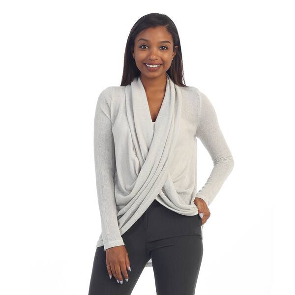 Shop Hadari Women S Criss Cross Drape Front Sweater Top Free