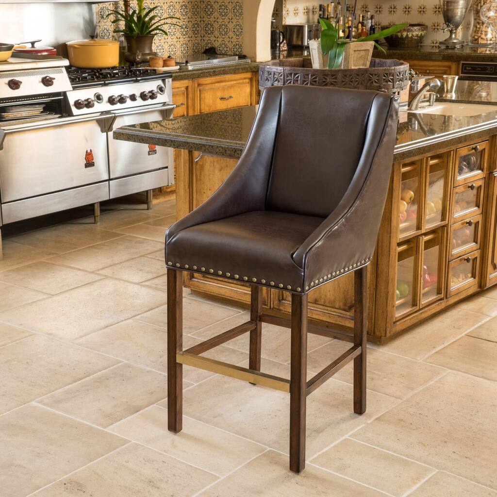 James 27-inch Bonded Leather Counter Stool by Christopher Knight Home