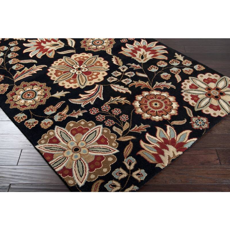Lily Hand-tufted Transitional Floral Pattern Wool Area Rug