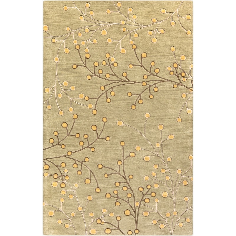 Sakura Handmade Transitional Floral Wool Area Rug