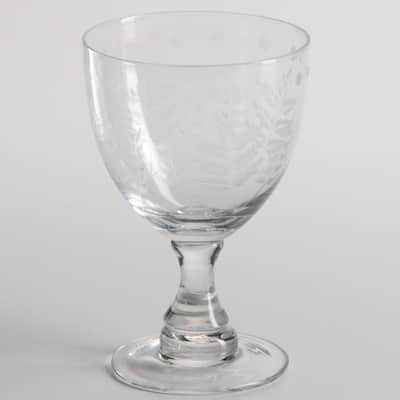 "Patia" 6" Tall Wine Glass, Red (Set of 4)