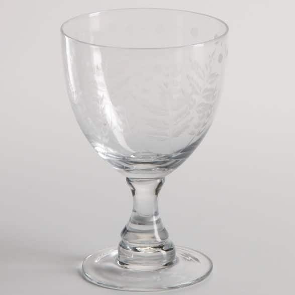 "Patia" 6" Tall Wine Glass, Red (Set of 4)
