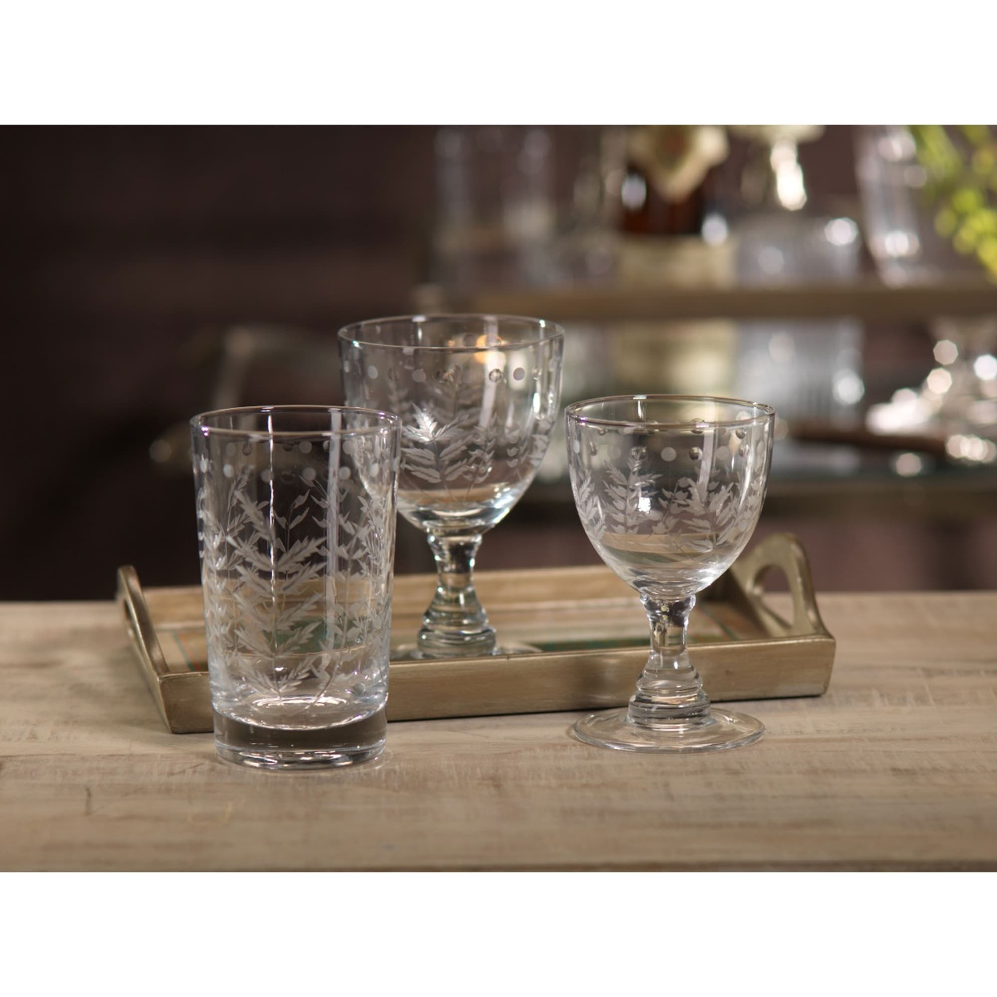 Lorren Home Trends Ego 12 oz. Old Fashioned Glass (Set of 6), Clear
