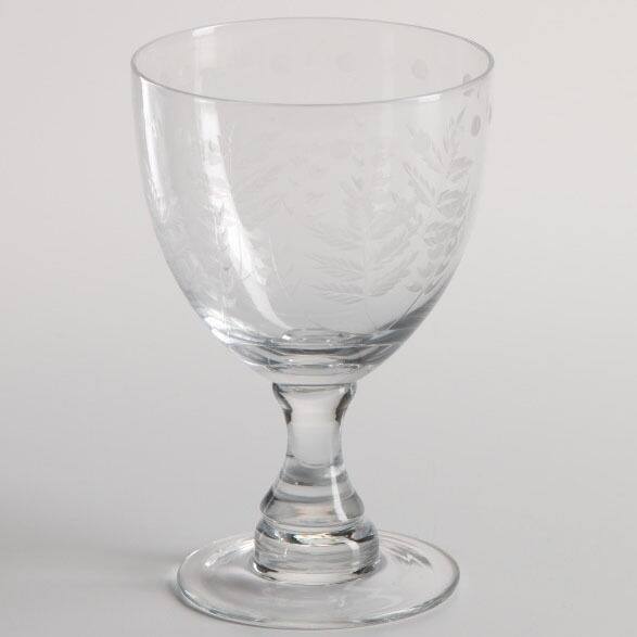 "Patia" 6" Tall Wine Glass, Red (Set of 4)