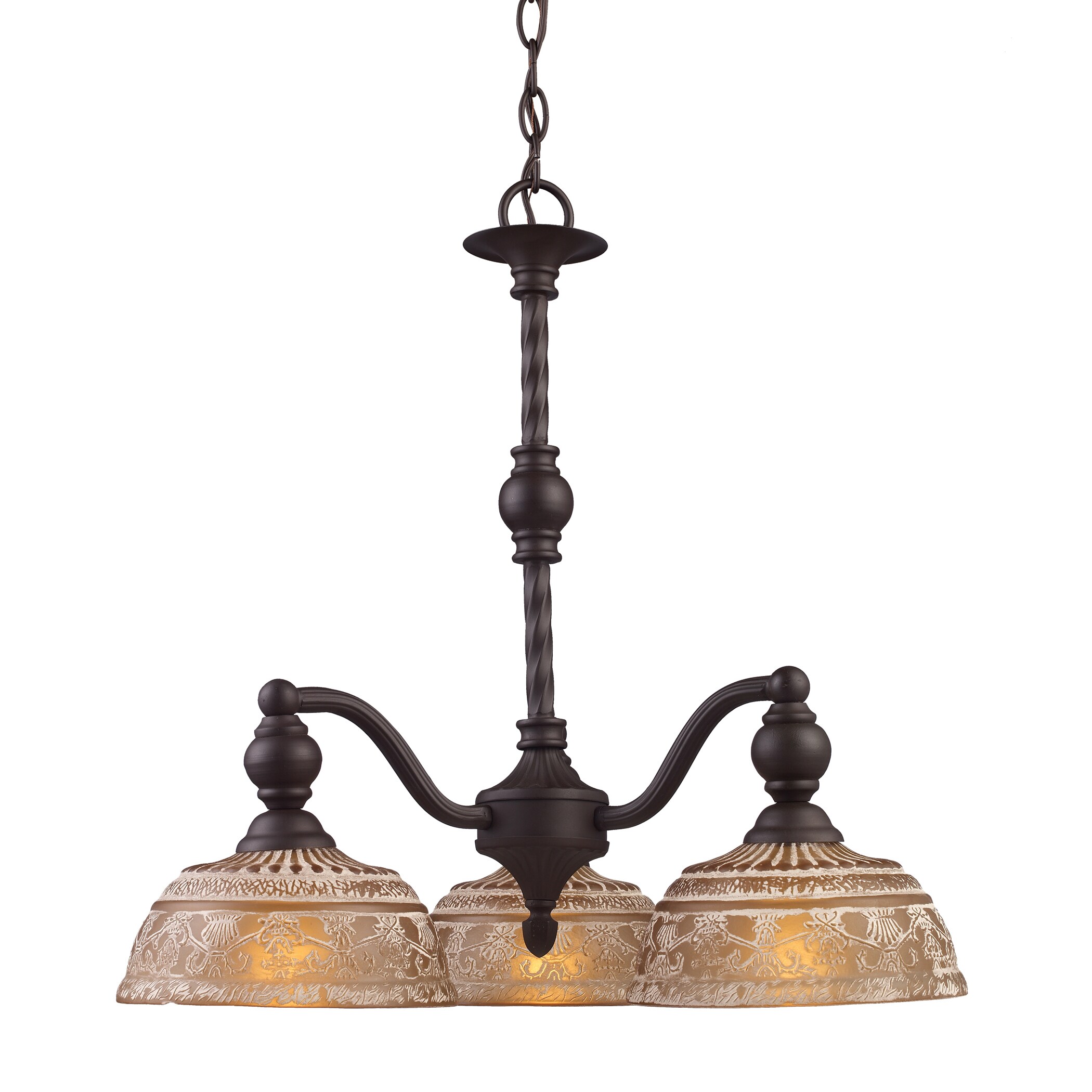 Elk Lighting 'Norwich' 3-light Oil-rubbed Bronze Chandelier (3 Light Chandelier In Oiled Bronze) - Chandeliers For Bedrooms by Overstock.com
