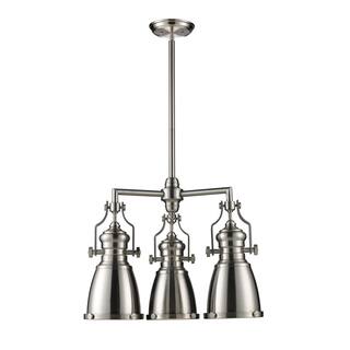 Elk Home Chadwick Satin Nickel Glass 22 Inch Wide Chandelier